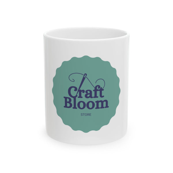 Craft Bloom Logo Ceramic Mug — 11oz & 15oz Coffee Cup for Crafters