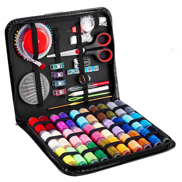 126-Pcs Portable Sewing Kit with Carrying Case