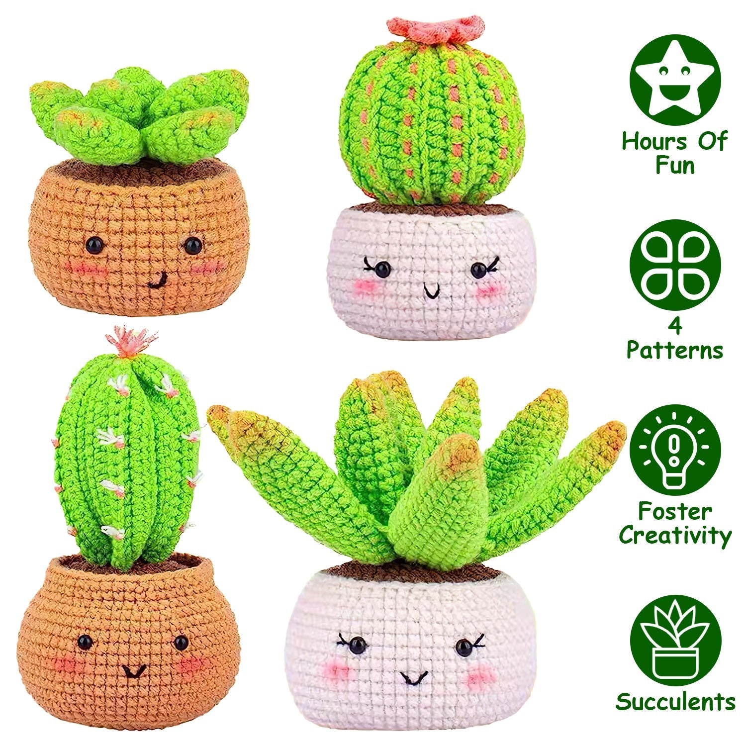 Succulents DIY Crochet Kit