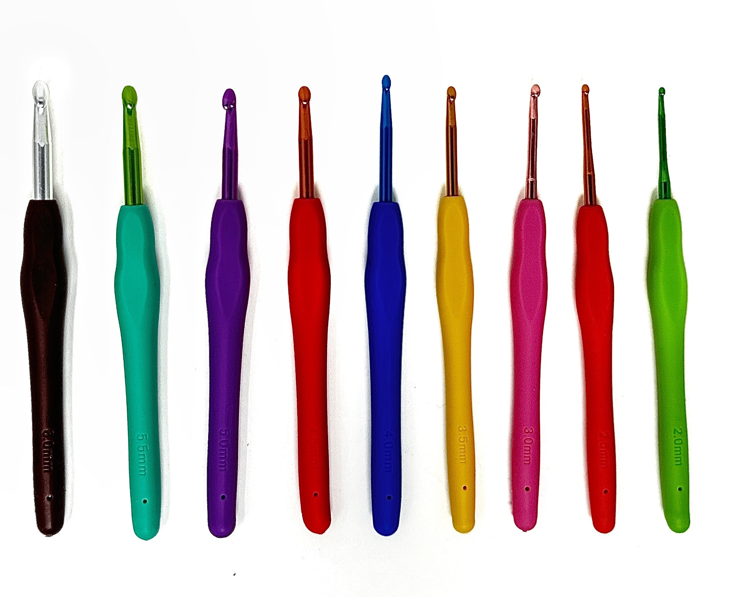 9-Piece Ergonomic Crochet Hook Set 2–6mm