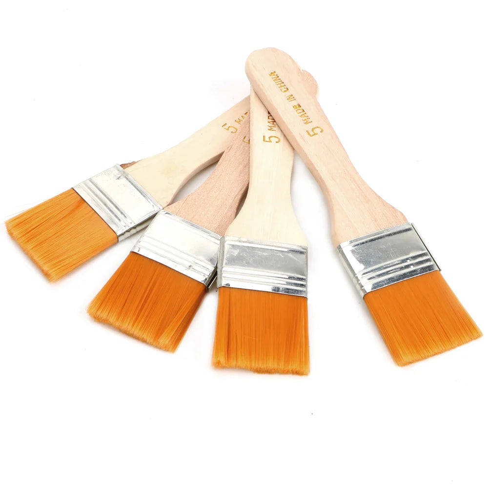 4-Pcs Hair Paint Brush Set – Acrylic & Watercolor