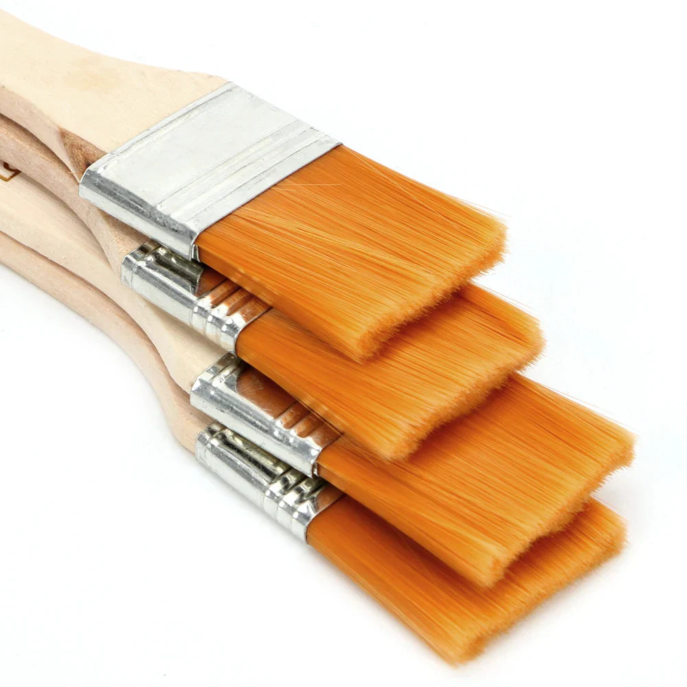 4-Pcs Hair Paint Brush Set – Acrylic & Watercolor