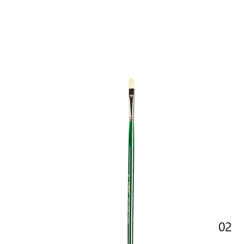 Natural Hog Hair Filbert Paint Brush Set – Oil & Acrylic