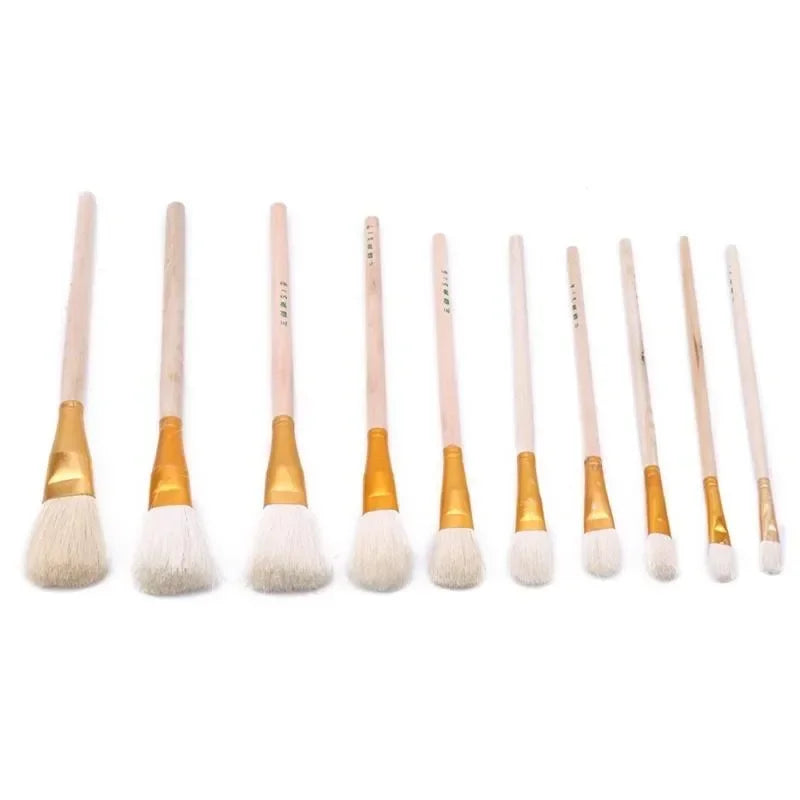 10-Pcs Artist Paint Brush Set – Wool Hair