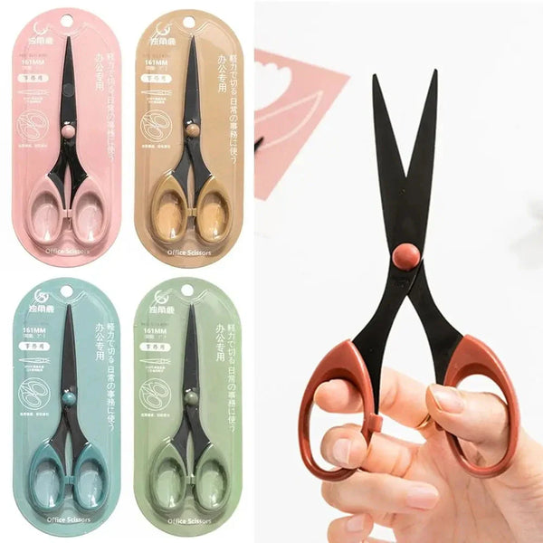Colorful Stainless Steel Scissors – Safe Paper Cutting Tool