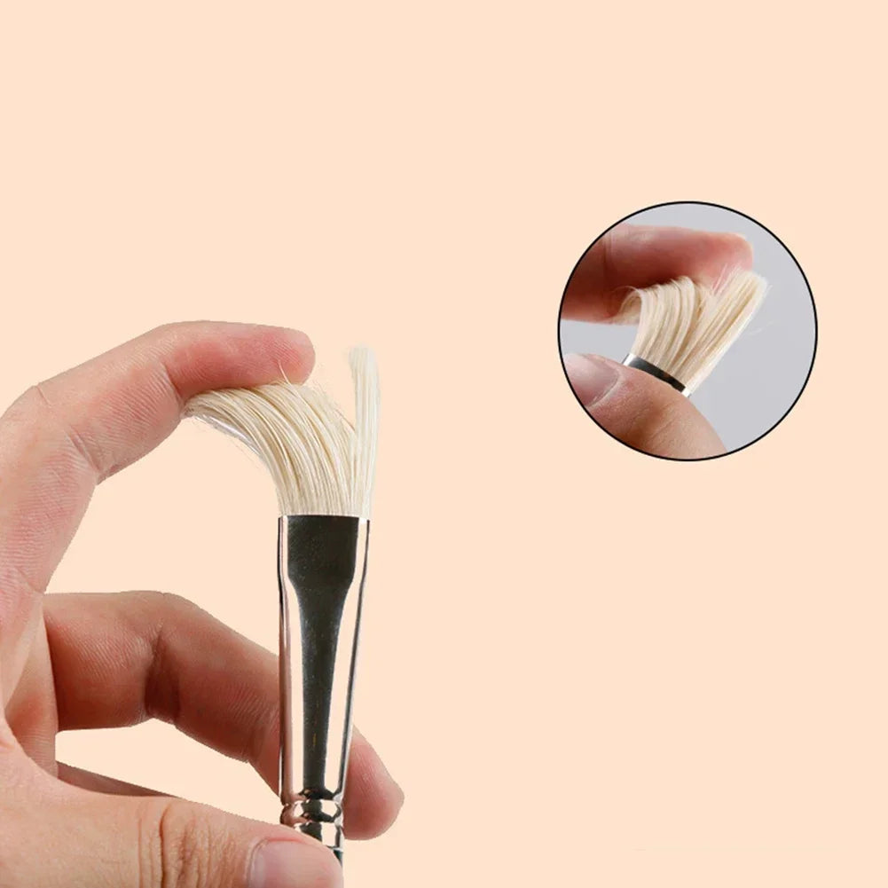 Natural Hog Hair Filbert Paint Brush Set – Oil & Acrylic