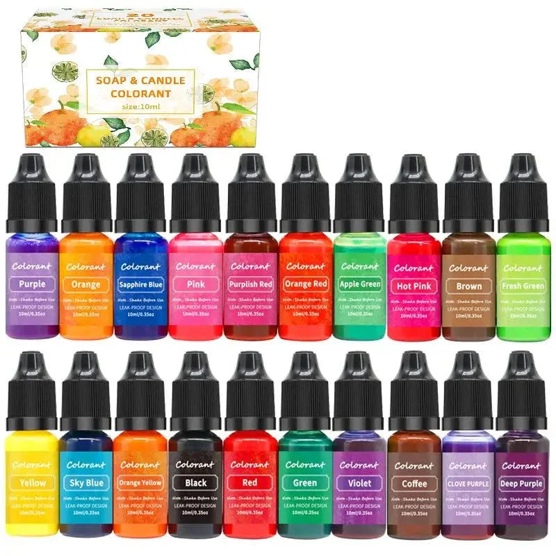 Candle Dyes Kit – Liquid Colorant Pigment Set for DIY Candle & Soap Making | Vibrant Wax Dye for Soy, Beeswax & Gel Candles