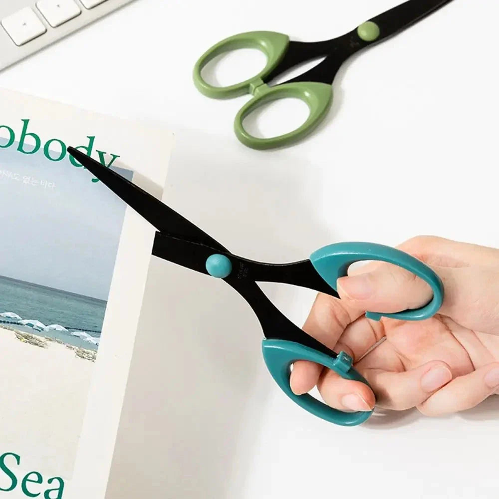 Colorful Stainless Steel Scissors – Safe Paper Cutting Tool
