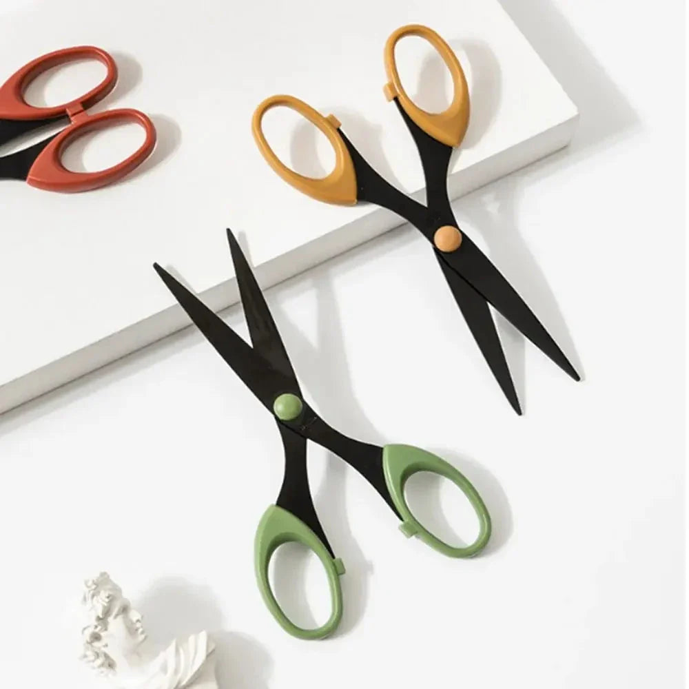 Colorful Stainless Steel Scissors – Safe Paper Cutting Tool