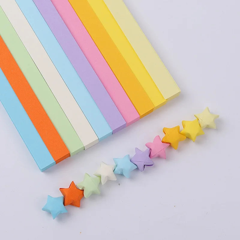 Lucky Star Origami Paper Strips Set – 540 Sheets, 27 Colors