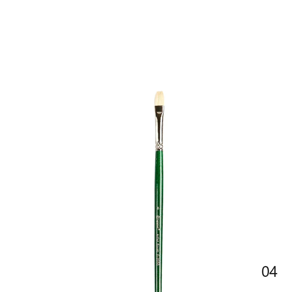 Natural Hog Hair Filbert Paint Brush Set – Oil & Acrylic