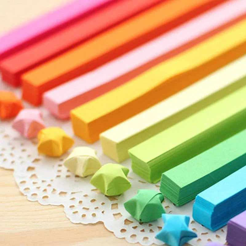 Lucky Star Origami Paper Strips Set – 540 Sheets, 27 Colors