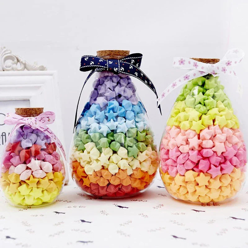 Lucky Star Origami Paper Strips Set – 540 Sheets, 27 Colors