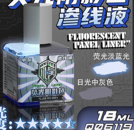 Fluorescent Color Liquid Paint Eco- Friendly Water-Based 18ML Model Panel Line Coloring Tool