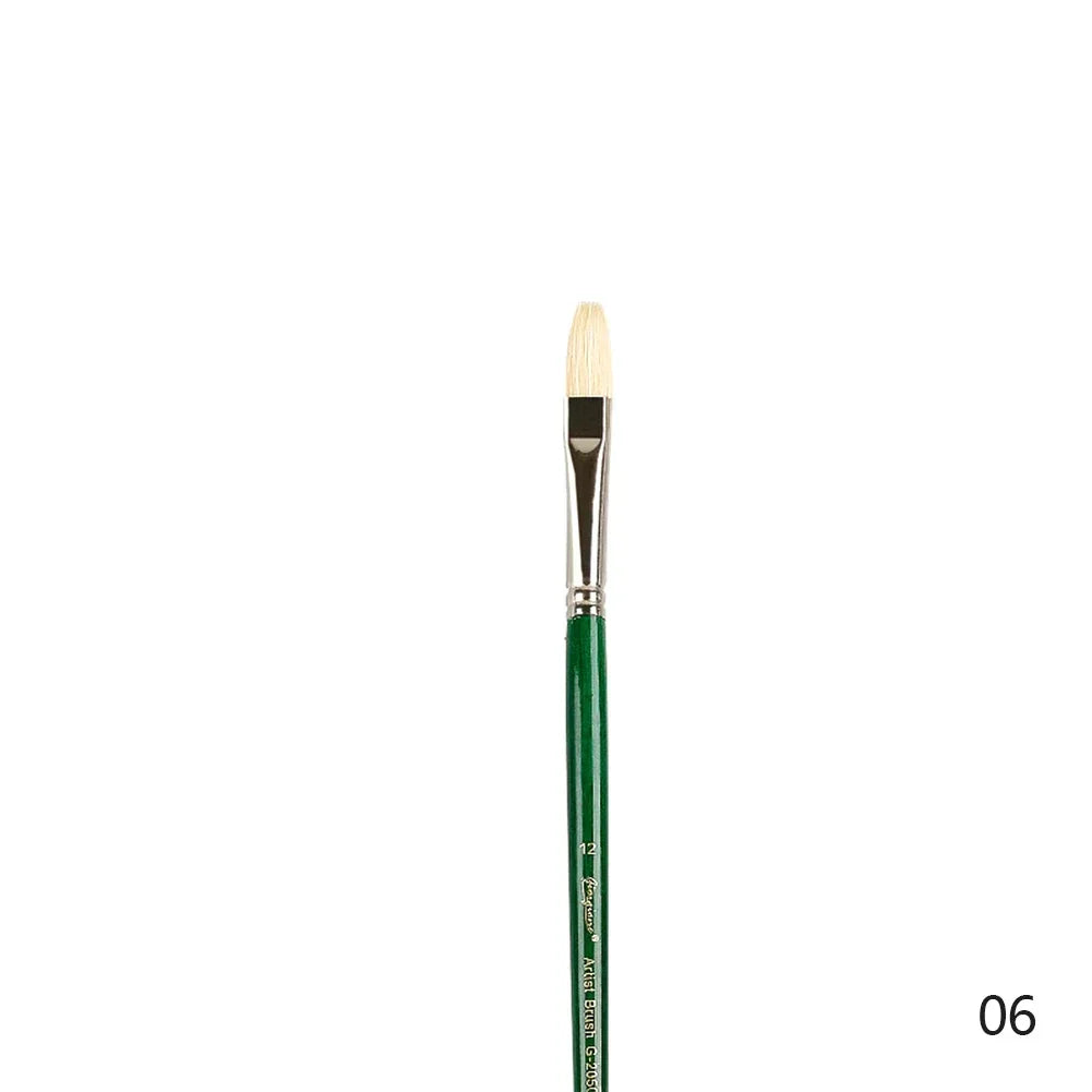 Natural Hog Hair Filbert Paint Brush Set – Oil & Acrylic