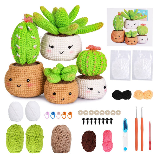 Succulents DIY Crochet Kit