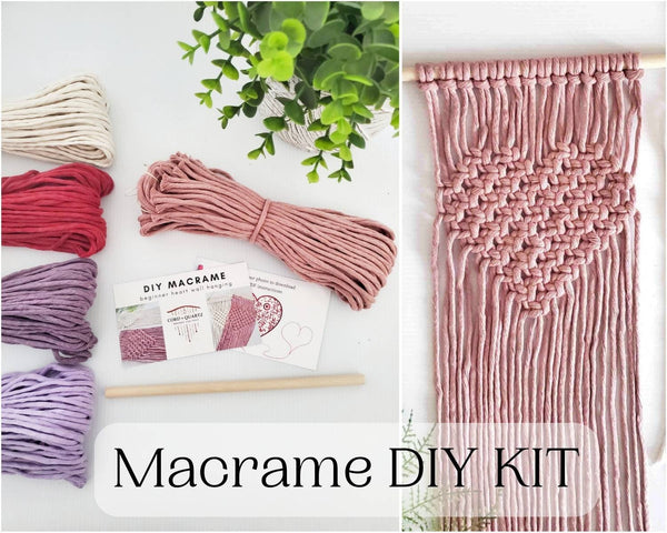 Beginner Macrame Heart Wall Hanging Kit – DIY