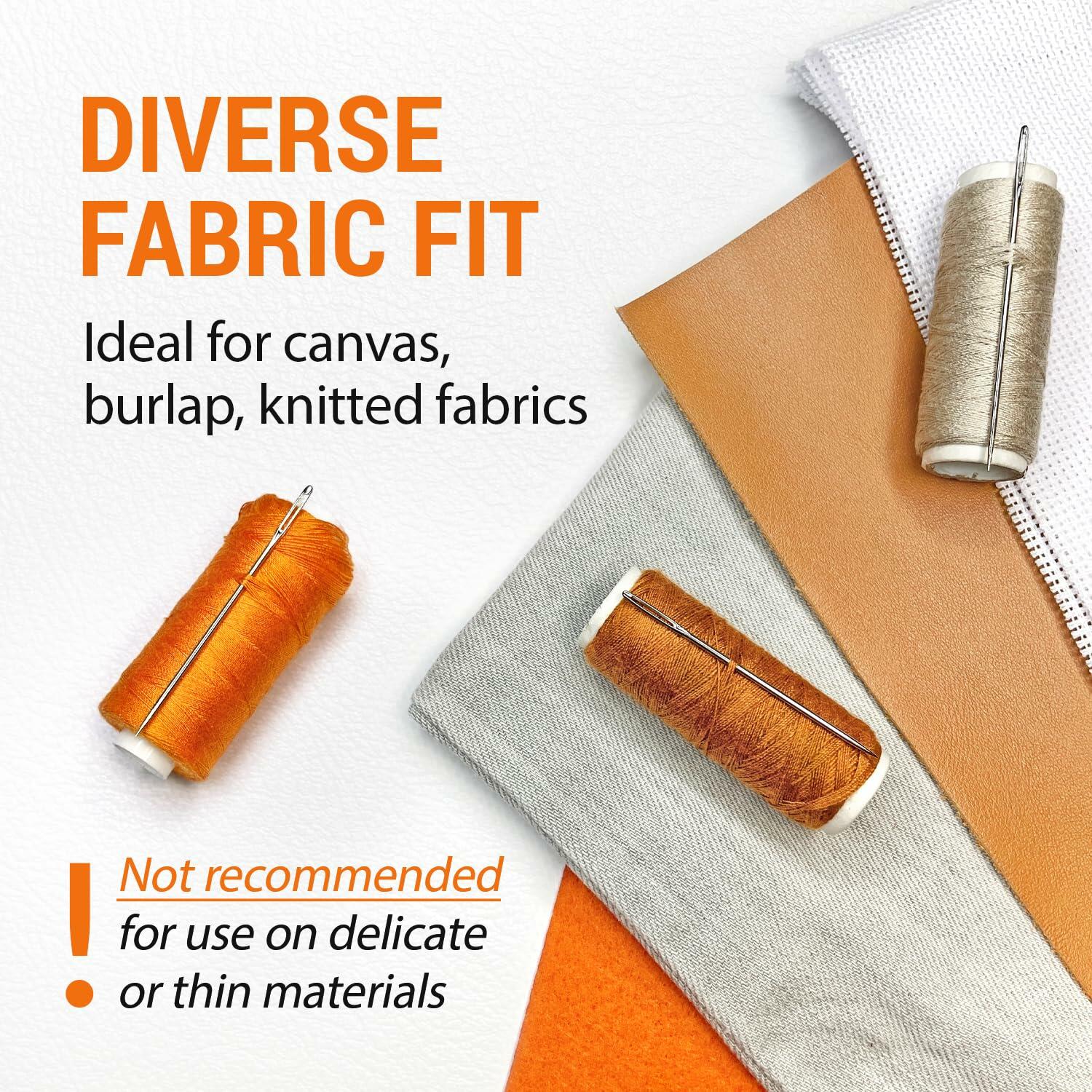 Large Eye Sharp Sewing Needles 6 Sizes 60 PCS Easy Thread